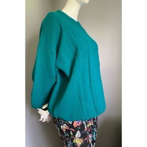 vintage Keneth too! Teal cable knit sweater